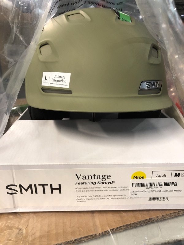 Photo 3 of (READ NOTES) Smith Optics Vantage MIPS Unisex Snow Helmets Matte Alder Small