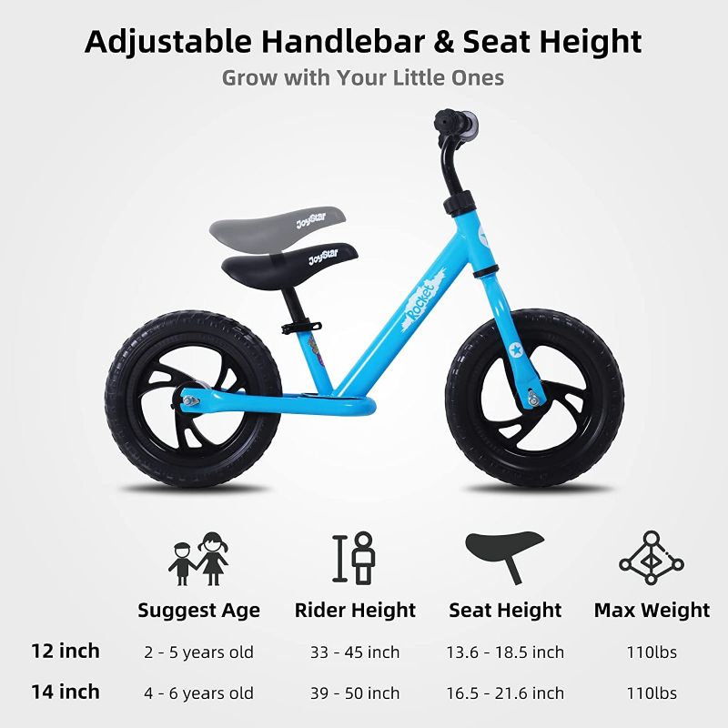 Photo 3 of (READ NOTES) JOYSTAR 12/14 Inch Kids Balance Bike Blue 12 Inch