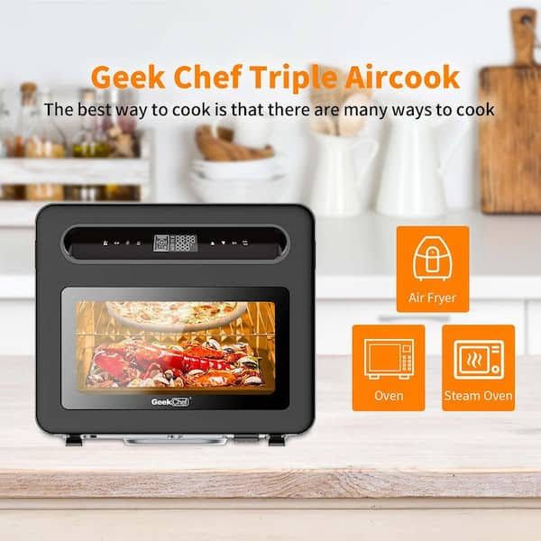 Photo 1 of  26 qt. Stainless Steel Electric Touch Screen Air Fryer, Steam Convection Oven, Toaster, Outdoor Pizza Oven