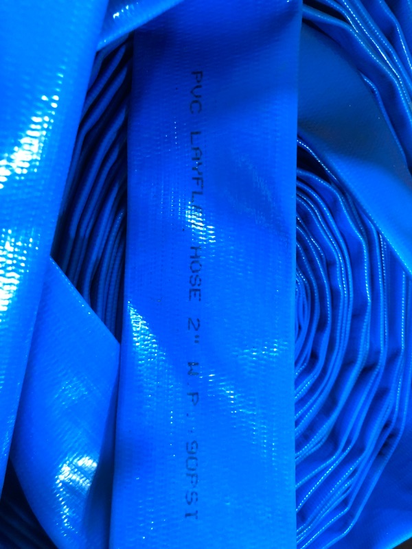 Photo 2 of 2" Dia. x 300 ft) - HydroMaxx 6 Bar Heavy Duty Reinforced PVC Lay Flat Discharge and Backwash Hose