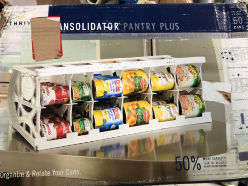 Photo 1 of  Cansolidator Pantry Plus 60 Cans | Can Organizer for Pantry | Rotating Canned Food Storage Organizer | Kitchen Organizer and Storage