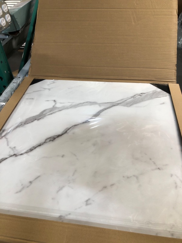 Photo 2 of BEIYANG 2 Marble 24x24in Photography Backdrop Boards with 2 PCS Bracket for Flat Lay or Food Photography Background Marble and White Backdrop Photo Table Backdrop 24x24inch Marble