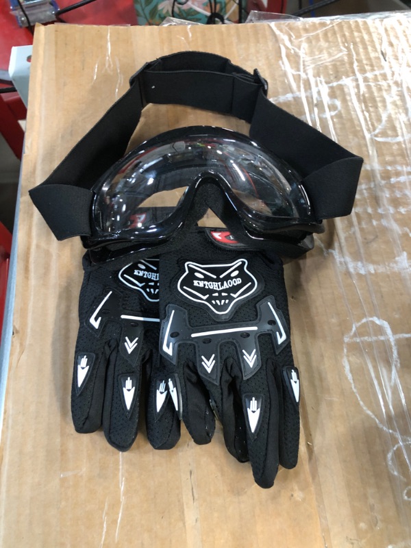 Photo 3 of DOT Youth Kids Motocross Offroad Street Dirt Bike Helmet W/Goggles Gloves ATV Mx Skull Helmet Black Skull Small