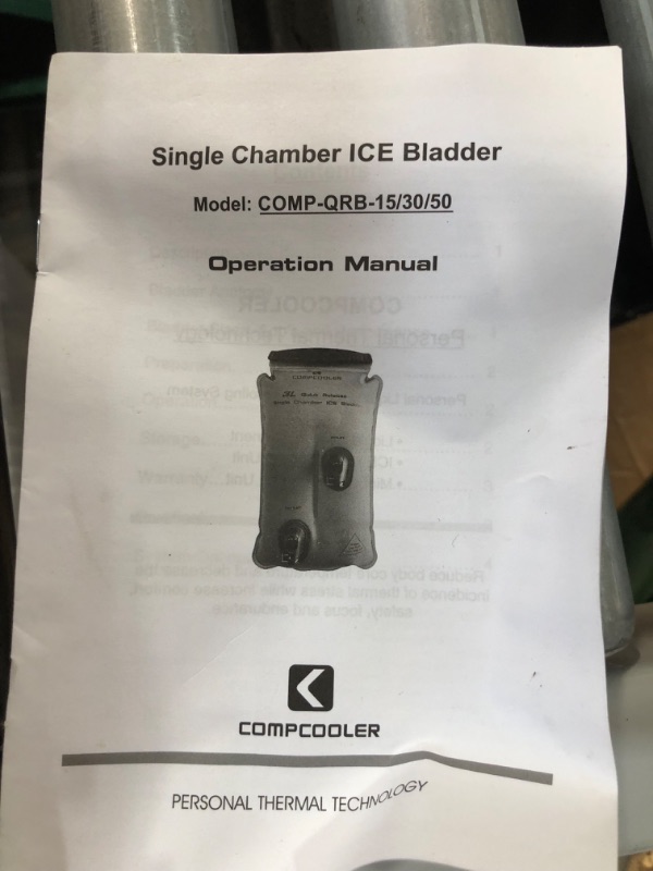 Photo 8 of **BATTERY DOES NOT HOLD CHARGE/SEE NOTES** COMPCOOLER Univest ICE Water Cooling System Self-Contained Univest Includes Tubing-Lined Vest and Integral Backpack with 3.0L Bladder and 7.4V Battery (M/L, Black)
