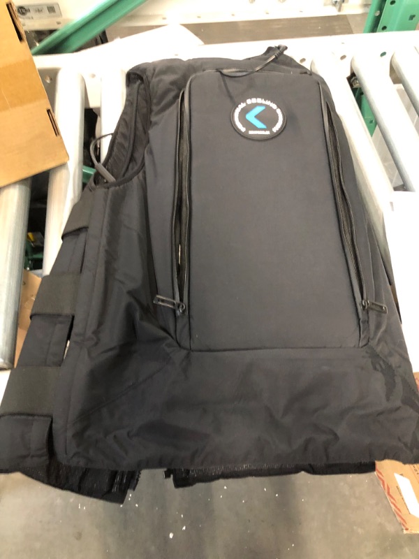 Photo 2 of **BATTERY DOES NOT HOLD CHARGE/SEE NOTES** COMPCOOLER Univest ICE Water Cooling System Self-Contained Univest Includes Tubing-Lined Vest and Integral Backpack with 3.0L Bladder and 7.4V Battery (M/L, Black)