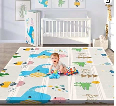 Photo 1 of Gimars XL BPA Free 0.6 in Reversible Foldable Baby Play Mat, Waterproof Thick