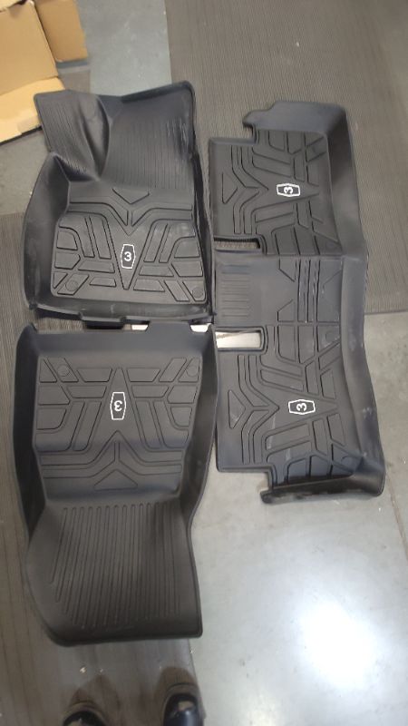 Photo 3 of Tesla Model 3 Floor Mats Set All Weather Heavy Duty Rubber 2021-2022