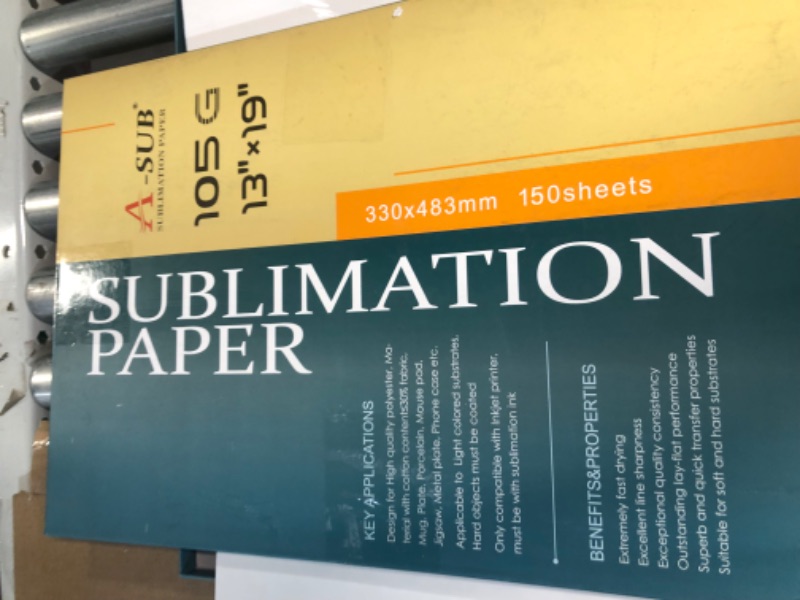 Photo 2 of A-SUB Sublimation Paper- 150 Sheets Heat Transfer Paper 13x19 inch Compatible 