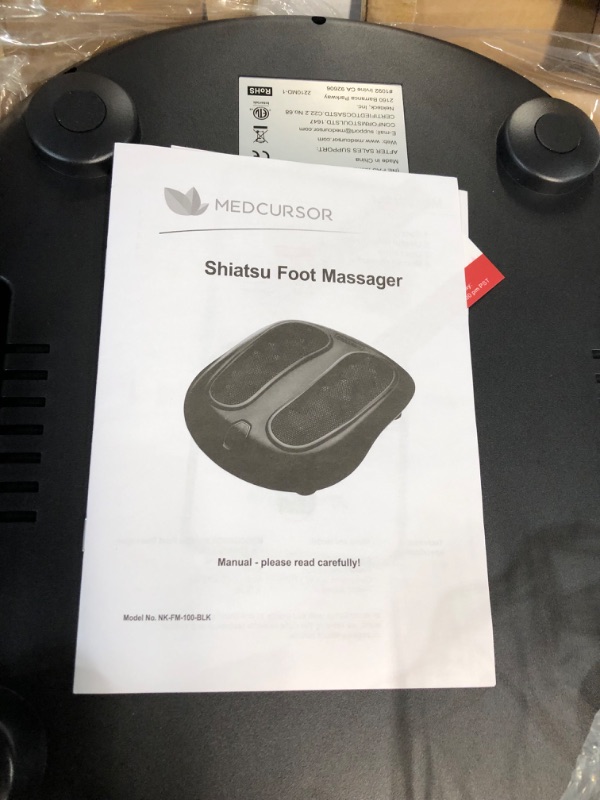 Photo 1 of Medcursor Shiatsu Foot Massager with Built-in Soothing Heat Function, Black