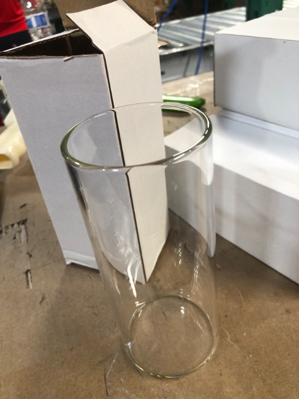 Photo 3 of  Cylinder Clear Glass Vase 