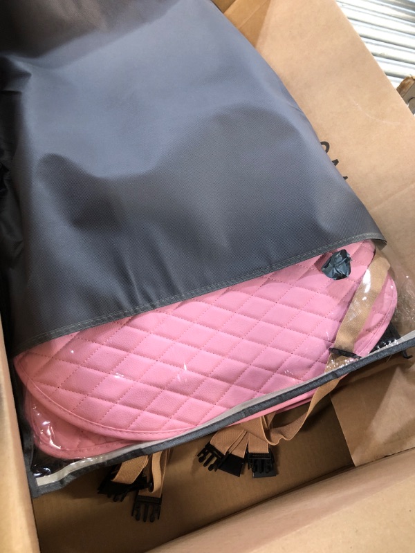 Photo 1 of Pink Seat Covers Full Set Leather (B-Pink)