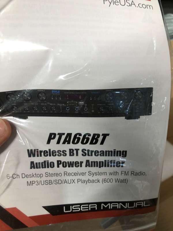 Photo 1 of  Pyle PTA66BT 6-Channel 600W Bluetooth Home Audio Stereo Amplifier Receiver System