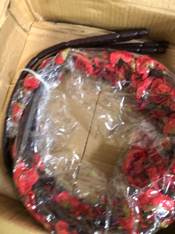 Photo 3 of (STOCK PHOTO REFERENCE ONLY) HyeFlora Artificial Silk Flowers 51 Inch (Red)