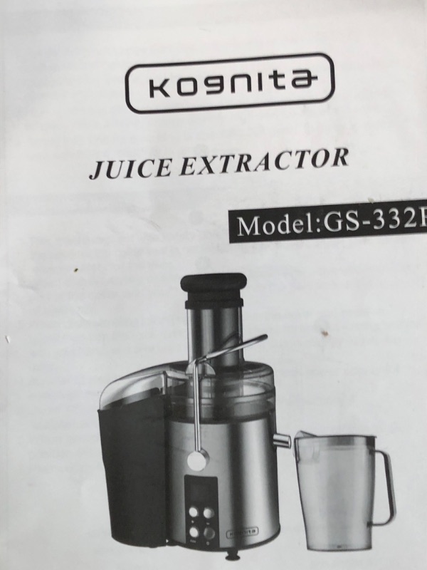 Photo 2 of (PERFECT CONDITION) Kognita Centrifugal Juicer Machine