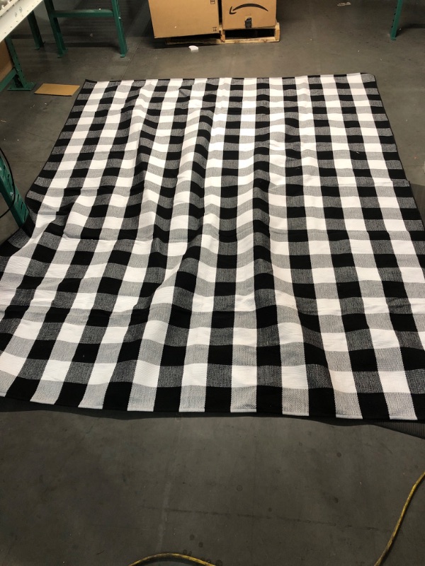 Photo 2 of -USED- KOZYFLY Buffalo Plaid Rug 8' x 10'