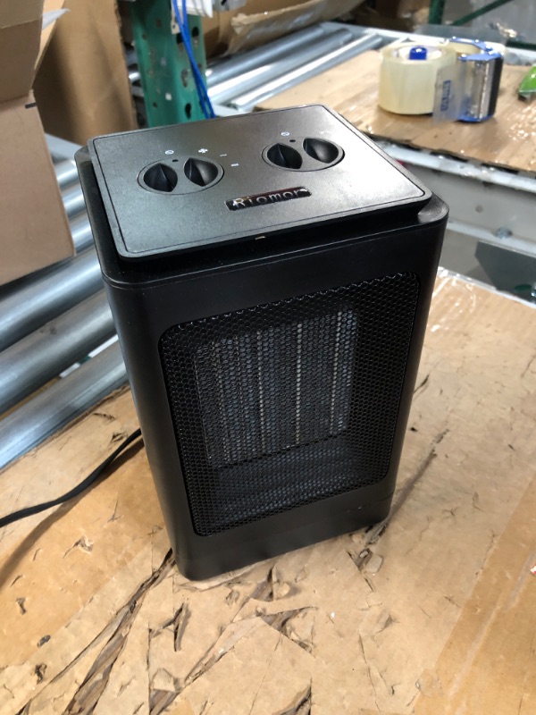 Photo 2 of -USED- Space Heater, 1500W Portable Heater, 60°Oscillating Electric Heater, Heater for Bedroom Office Indoor Use (Black) 
