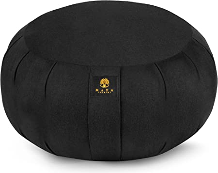 Photo 1 of -USED- MAYA LUMBINI Meditation CUSHION Zabuton Floor Pillows Seating for Adults -  X-Large Tall Luxe Black