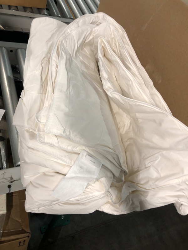 Photo 1 of (READ NOTES) WhatsBedding Goose Down Comforter - 90x90 Inch Queen White/Medium (GOOSE) 