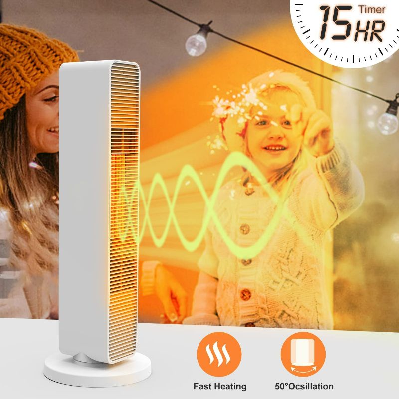 Photo 1 of ***PARTS ONLY**Ceramic Heater Tower Indoor Space, 1500W Quiet Fast Heating Portable Electric Heater 