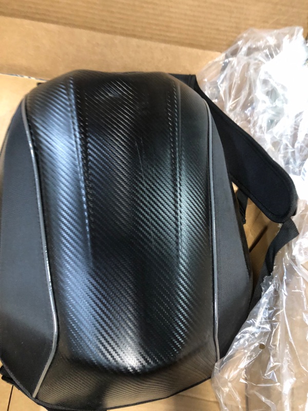 Photo 2 of Motorcycle Backpack Waterproof Bag Men - Hard Shell Backpack Carbon Fiber 