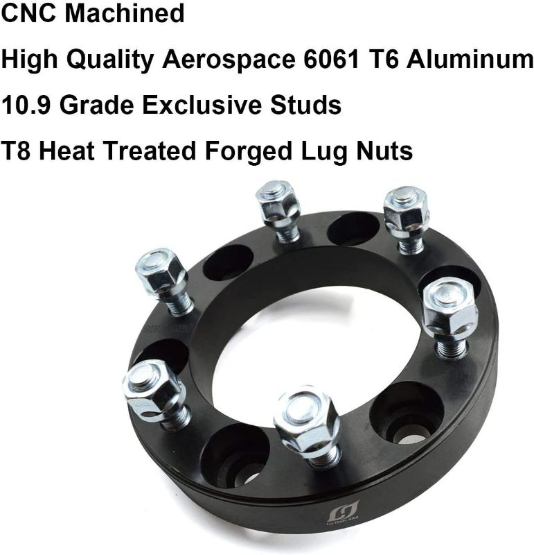 Photo 1 of LU HWN 4X4 6x5.5 Wheel Spacers, 6 Lug 1.25”Thick Wheel Adapters 14x1.5 Studs 110mm Hub Bore, Pack of 4 1.25 inch Thickness pack 2