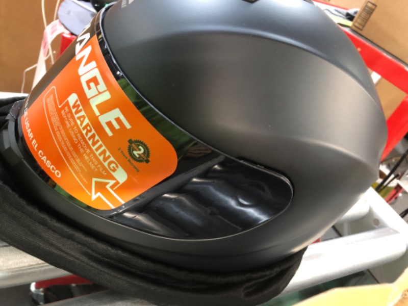 Photo 1 of TRIANGLE Lightweight Full Face Motorcycle Street Bike Helmets with Extra Clear Visor DOT Approved (Medium, Matte Black) Medium Matte Black
