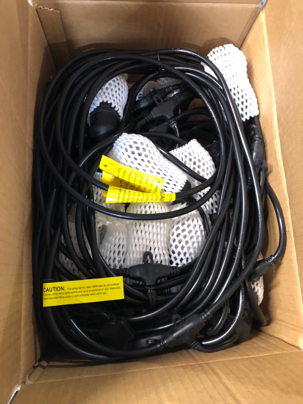 Photo 1 of Aialun 96FT LED Outdoor String Lights,Shatterproof Patio Backyard, Upgrade 2200K Warm Light Ambience,?48FT*2?