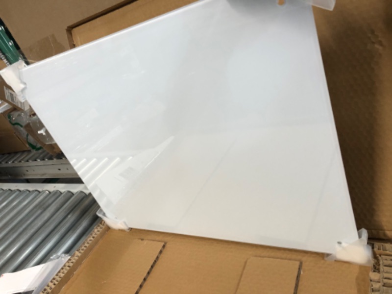 Photo 1 of Magnetic Glass Whiteboard 24'' X 18'' Glass Dry Erase Board, ULTRA WHITE