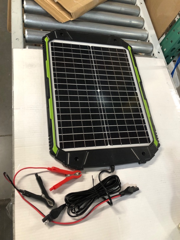 Photo 2 of 20W 12V Solar Battery Charger, Waterproof 20 Watt 12 Volt Solar Panel Trickle Charger & Maintainer