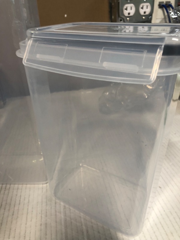 Photo 1 of LocknLock Easy Essentials Food Storage Bin Set for Pasta, Flour, Sugar/Airtight Container Lids/BPA-Free/Dishwasher Safe, 8 Piece - Clear