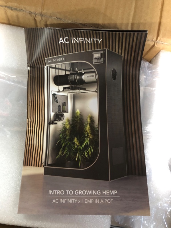 Photo 4 of **MISSING TENT**
AC Infinity Advance Grow System Compact 2x2, LM301B LED Grow Light, 2000D Mylar Tent 24” x 24” x 48”