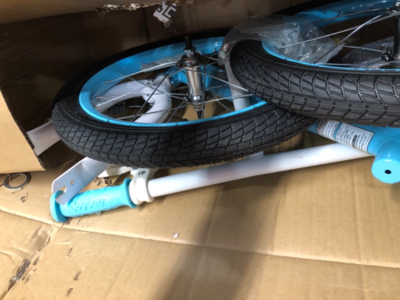 Photo 2 of **BRAKES ARE BROKEN PARTS ONLY**
JOYSTAR 14/16 Inch Balance Bike Blue 16 Inch with Handbrake