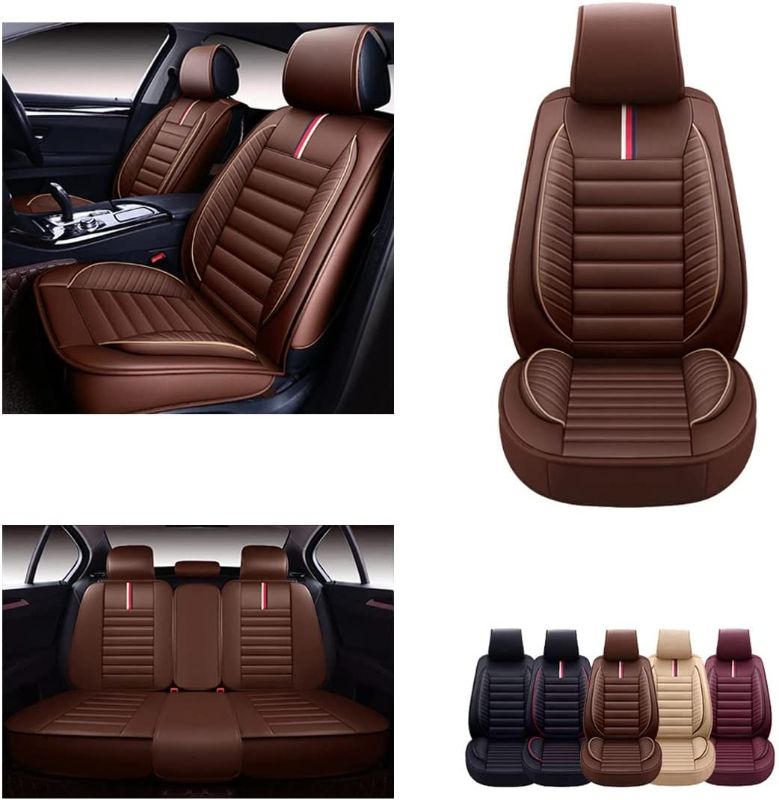 Photo 1 of OASIS AUTO Car Seat Covers Accessories Full Set Premium Nappa Leather Cushion Protector 