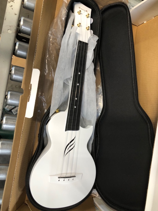 Photo 3 of *SEE NOTES* Enya Concert Ukulele Nova U 23’’ Carbon Fiber Travel Ukulele  (White) 23 inch