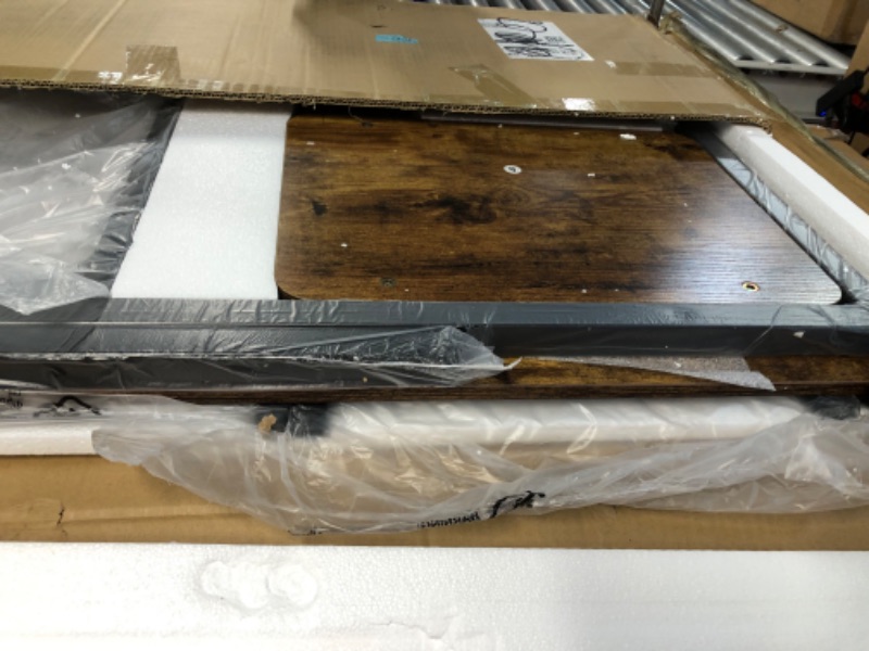 Photo 1 of SUPERJARE Bar Table Set, Bar Table and Chairs Set Rustic Brown