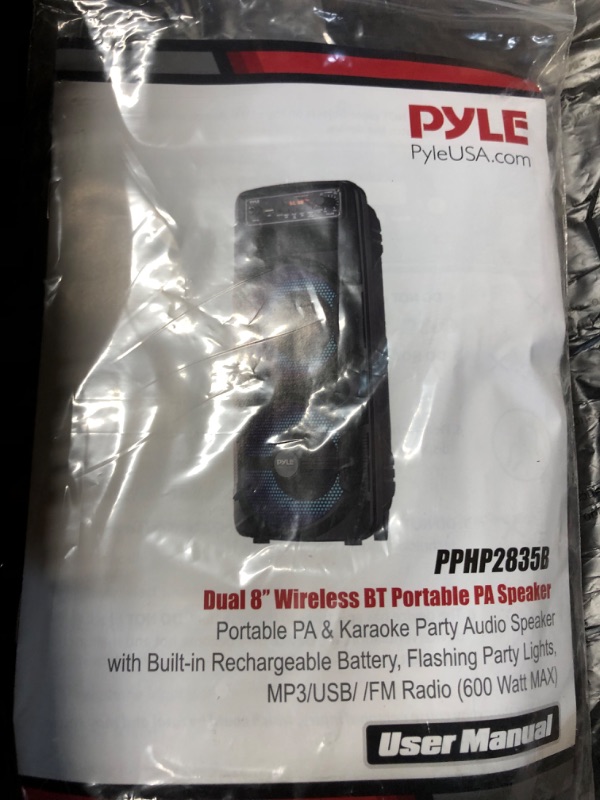 Photo 3 of Pyle Portable Bluetooth PA Speaker System