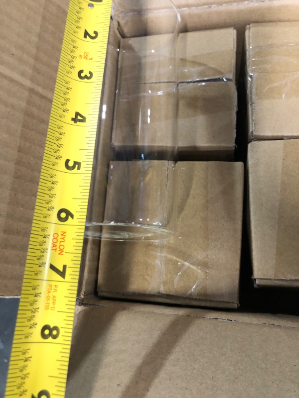 Photo 1 of **STOCK IMAGE FOR SAMPLE ONLY** SEE PHOTOS Glass Cylinder Candle Holders Table Flowers Wedding Tall 3" x 4.5" & 1.5 x 6" SET OF 2