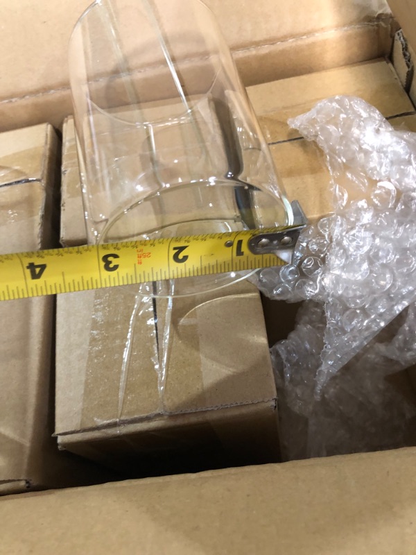 Photo 1 of **STOCK IMAGE FOR SAMPLE ONLY** SEE PHOTOS Glass Cylinder Candle Holders Table Flowers Wedding Tall 3" x 4.5" & 1.5 x 6" SET OF 2