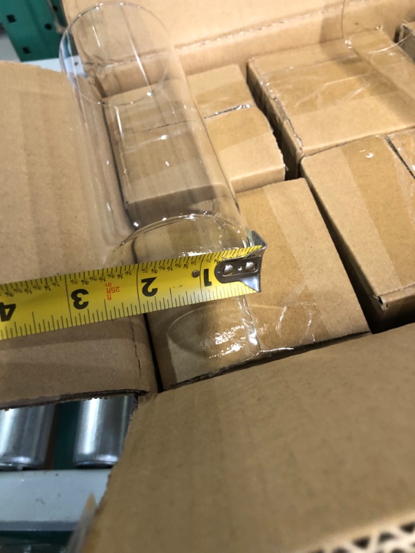 Photo 1 of **STOCK IMAGE FOR SAMPLE ONLY** SEE PHOTOS 
Glass Cylinder Candle Holders Table Flowers Wedding Tall 3" x 4.5" & 1.5 x 6" SET OF 2