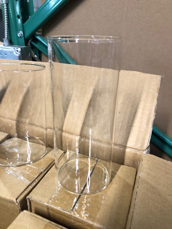 Photo 1 of **STOCK IMAGE FOR SAMPLE ONLY** SEE PHOTOS 
Glass Cylinder Candle Holders Table Flowers Wedding Tall 3" x 4.5" & 1.5 x 6" SET OF 2