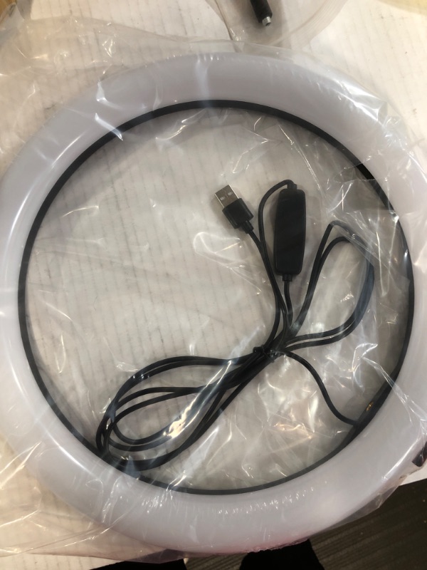 Photo 1 of 12” Selfie Ring Light with 63” Adjustable Tripod Stand and Phone Holder, LED Dimmable Ringlight with Remote