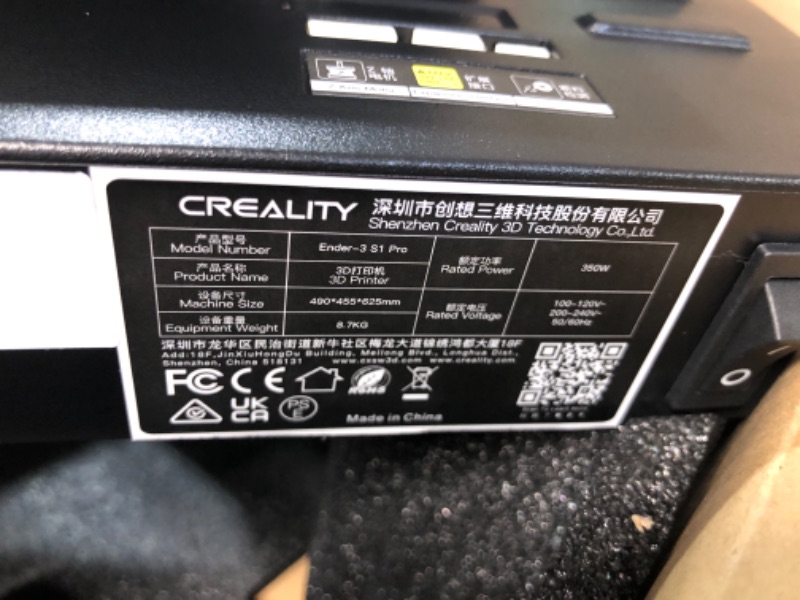 Photo 6 of Creality Ender 3 S1 Pro 3D Printer 300? High-Temp Nozzle Sprite Full Metal Direct Drive Extruder CR Touch Auto Leveling PEI Bed Filament Sensor Printing Size 10.6X8.6X8.6in