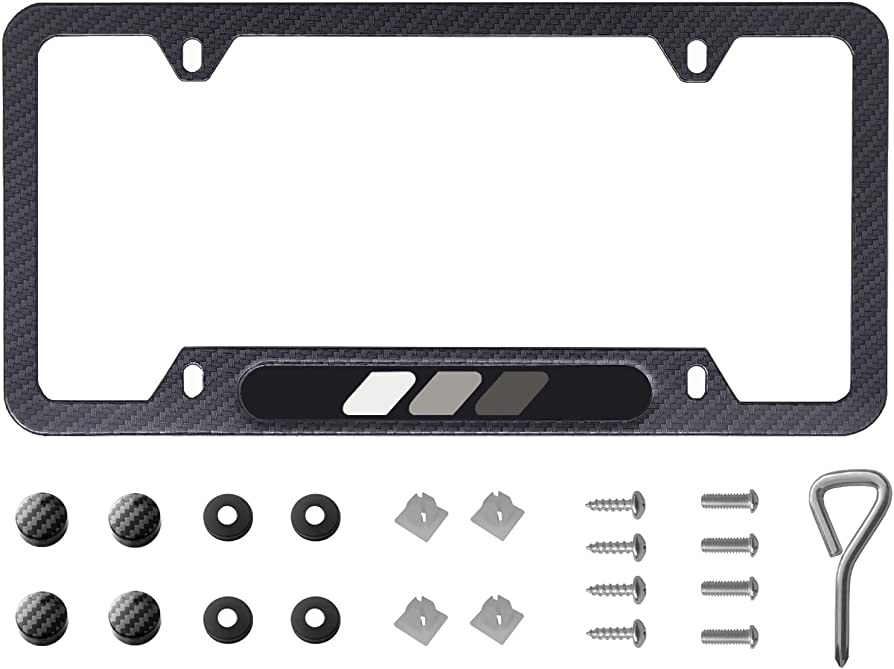 Photo 1 of 1Pcs Newest Tri-Color Sport License Plate Frame,