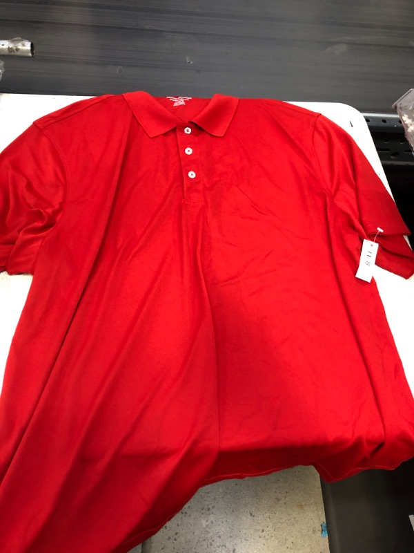 Photo 2 of Amazon Essentials Men's Regular-Fit Quick-Dry Golf Polo Shirt (Available in Big & Tall) Polyester Red X-Large