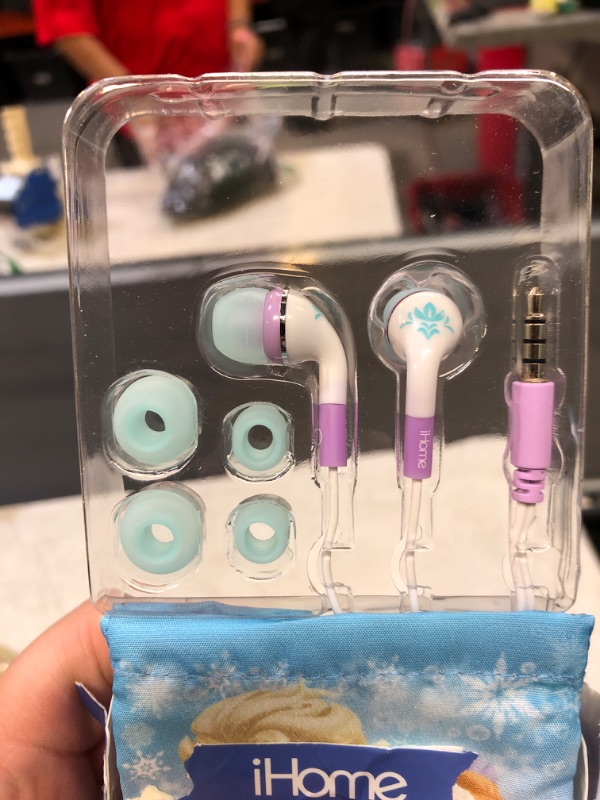 Photo 2 of iHOME Disney Frozen Noise-isolating EARBUDS W-MIC AND POUCH
