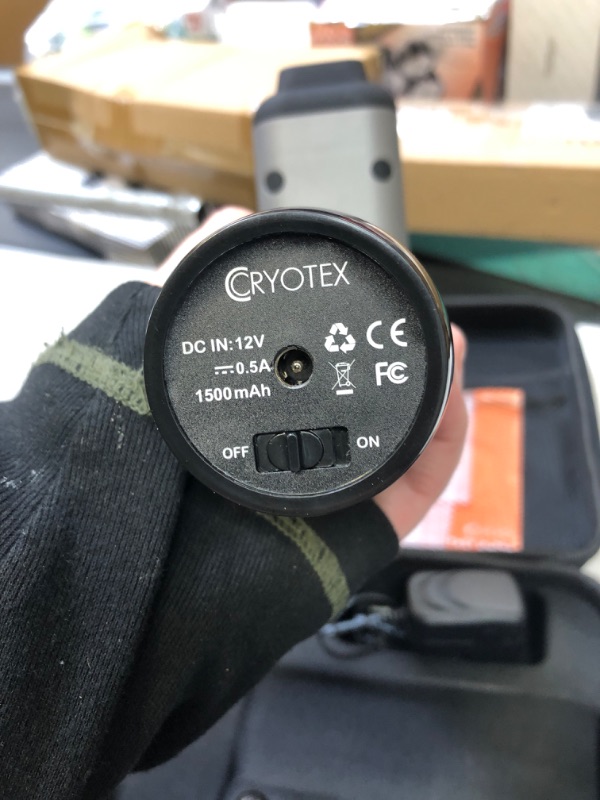 Photo 4 of Cryotex Massage Gun Back and Neck Deep Tissue Handheld Percussion Massager Six Different Heads for Different Muscle Groups 30 Speed Levels (Gray)-