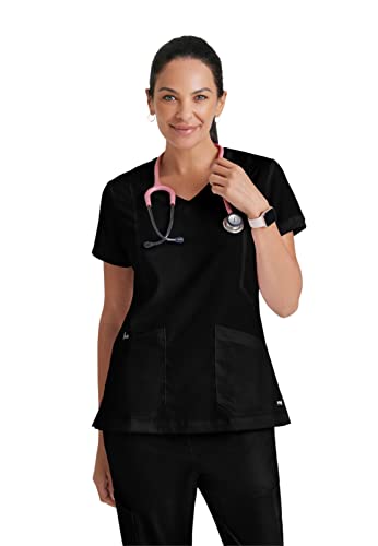 Photo 1 of BARCO Grey’s Anatomy Women’s Kira Scrub Top - Black, S
