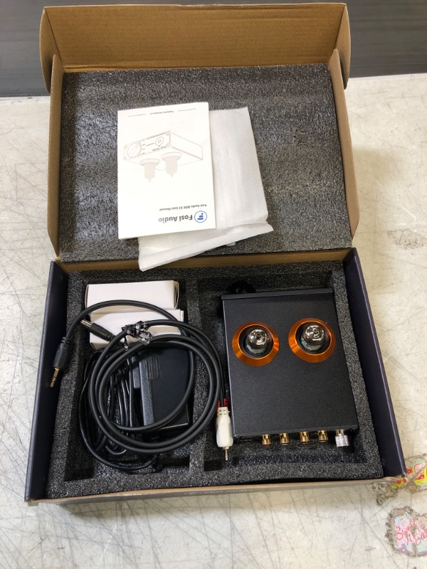 Photo 1 of Fosi Audio Box X2 Phono Preamp for MM Turntable Phonograph Preamplifier with Gain Gear Mini Stereo Audio Hi-Fi Pre-Amplifier for Record Player with DC 12V Power Supply