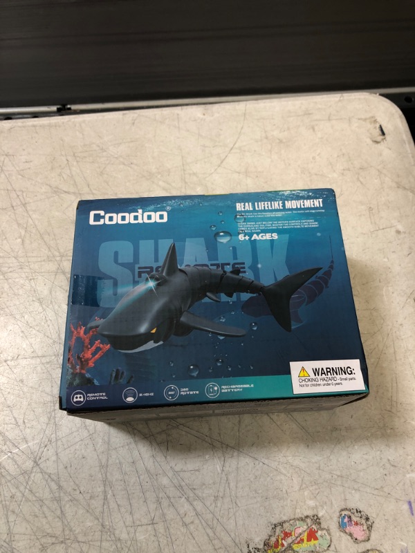 Photo 2 of 2.4G Remote Control Shark Toy 1:18 Scale High Simulation Shark Shark for Swimming Pool Bathroom Great Gift RC Boat Toys for 6+ Year Old Boys and Girls (with 2 Batteries) Special Edition