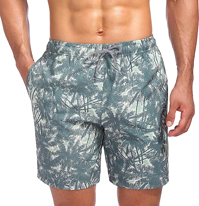 Photo 1 of Biwisy Mens Swim Trunks Quick Dry Beach Shorts Mesh Lining Swimwear Bathing Suits with Pockets- SIZE 2XL
